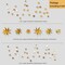Gold Party Decorations Star Garlands Streamer Gold 3D Stars Metallic Paper Hanging Bunting Banner for Birthday Wedding Baby Bridal Shower Holiday Christmas Ramadan EID Mubarak Party Supplies